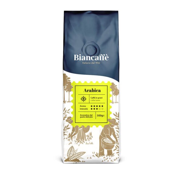 Italian Arabica Whole Coffee Beans – Medium Roast (500g)