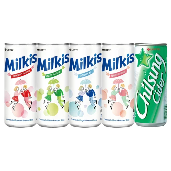 Lotte Milkis & Chilsung – 250ml x 30 Cans